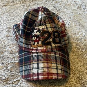 Disney Parks Plaid Baseball Cap with Embroidered Mickey